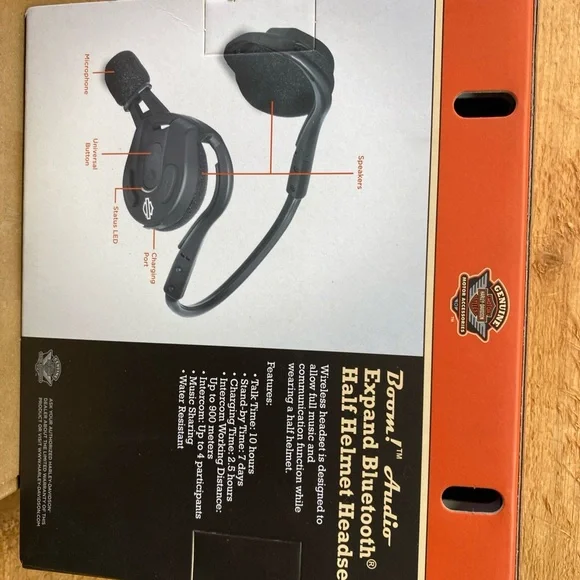 Harley-Davidson Boom! Audio Headset with Black Finish - Picture 2 of 3